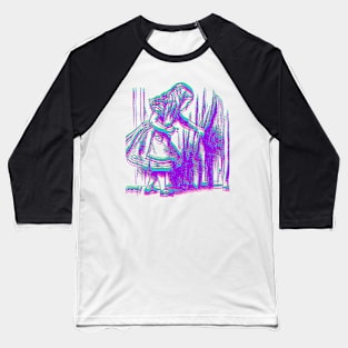 Alice In Wonderland trippy Baseball T-Shirt